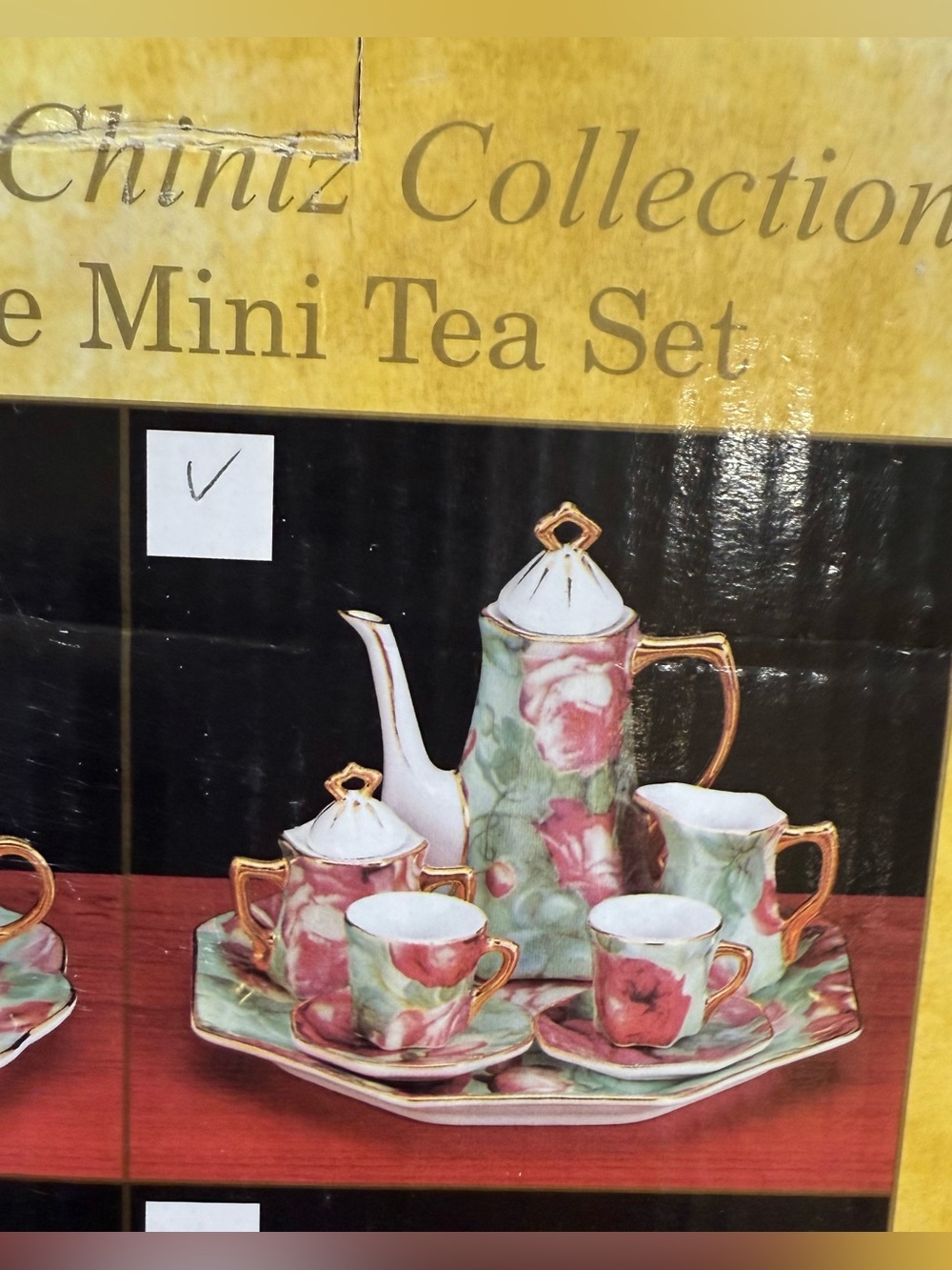 NEW! Miniature 10-Pc Floral Ceramic Tea Set Formalities Braun Bros